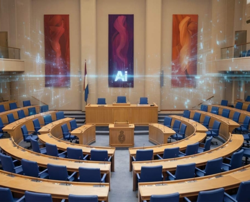 Vergaderruimte met AI invloeden